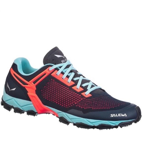 Salewa Ws Lite Train K - Premium Navy/fluo Coral - 10 Hiking Shoe - Picture 1 of 9